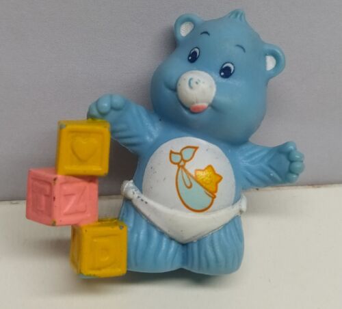Lotto due figurine Care Bears 1984 ACC Kenner miniatura blu baby tugs ring - Foto 6 di 8