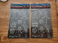 VAMPIRE FAMILY - 8 Window Cling stickers NEW Zombie Family Decals Lot Of 2