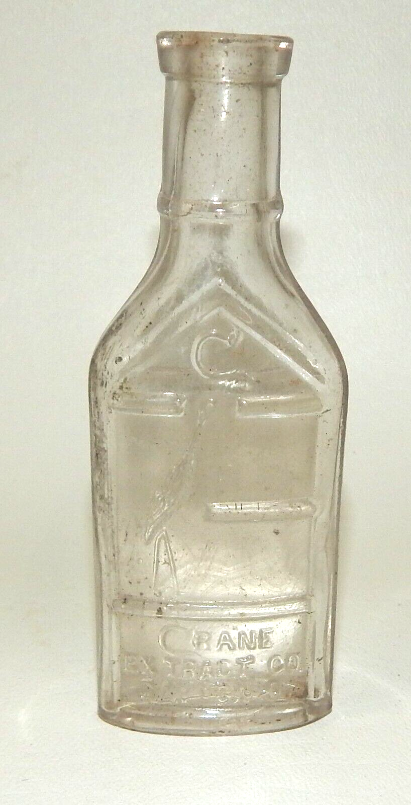 Vintage Crane Extract Co Dayton Ohio Embossed Glass Bottle eBay