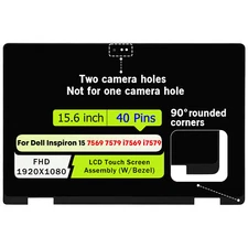 15.6" for Dell Inspiron 15 7569 7579 2RMRP 02RMRP LCD Touch Screen Replacement