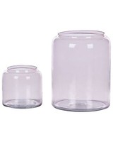 Set Aus 2 Dekorativen Vasen Aus Farbigem Glas 11 / 20 Cm Rosa Rasam