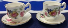Child's Play FINE BONE Norfolk CHINA 2 Tea Cups and 2 Saucers Norwich England