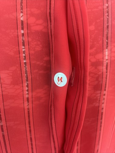 Vintage Le Victor Emmanuel Paris Sheer Red Dress Shirt Mens Sz40 Halloween - Picture 6 of 6