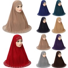 Overhead Khimar Hijab Scarf Women Muslim Turban Headscarf Islamic Prayer Burka