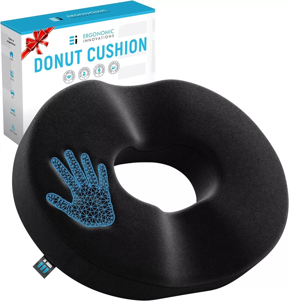 Large Orthopaedic Donut Seat Cushion Pillow for Coccyx Pressure