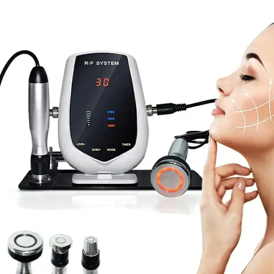Máquina de eliminación de arrugas para el cuidado de la piel 3 en 1 5 MHz equipo de belleza facial uso doméstico Foto 2 de 4