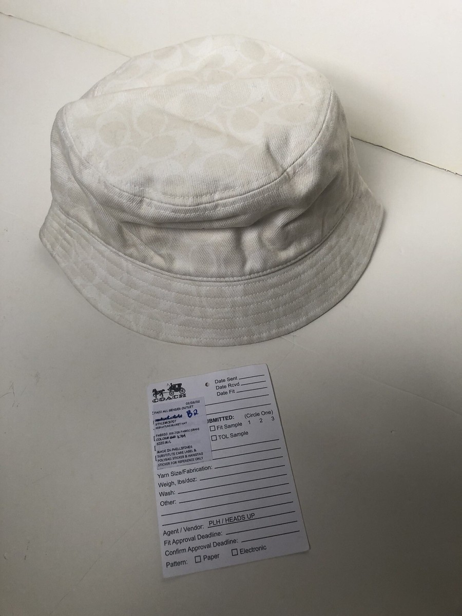 NWOT Coach Signature Jacquard Bucket Hat Off White | eBay display picture 3
