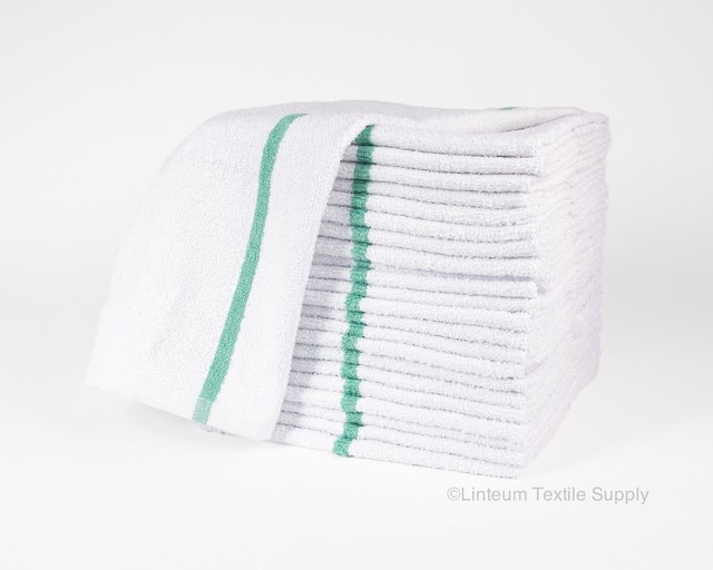 24 Pack 100 Terry Cotton Bar Mop Kitchen Towel 48 Oz Green