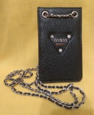 GUESS 6,25" custodia nera per scheda telefonica borsa a tracolla tracolla lunghezza catena 
