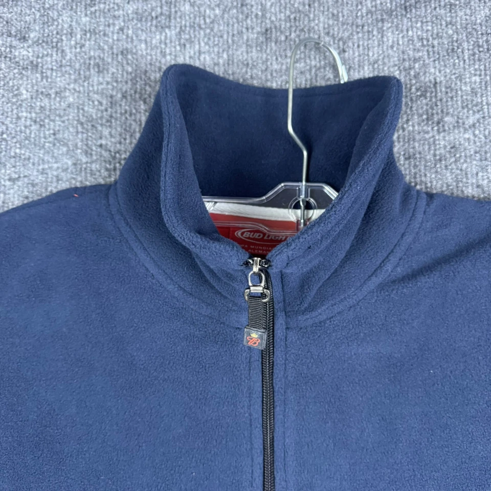 Suéter polar Y2K Bud Light 2006 Copa Mundial de la FIFA Alemania para hombre XL azul 1/4 cremallera Foto 4 de 4