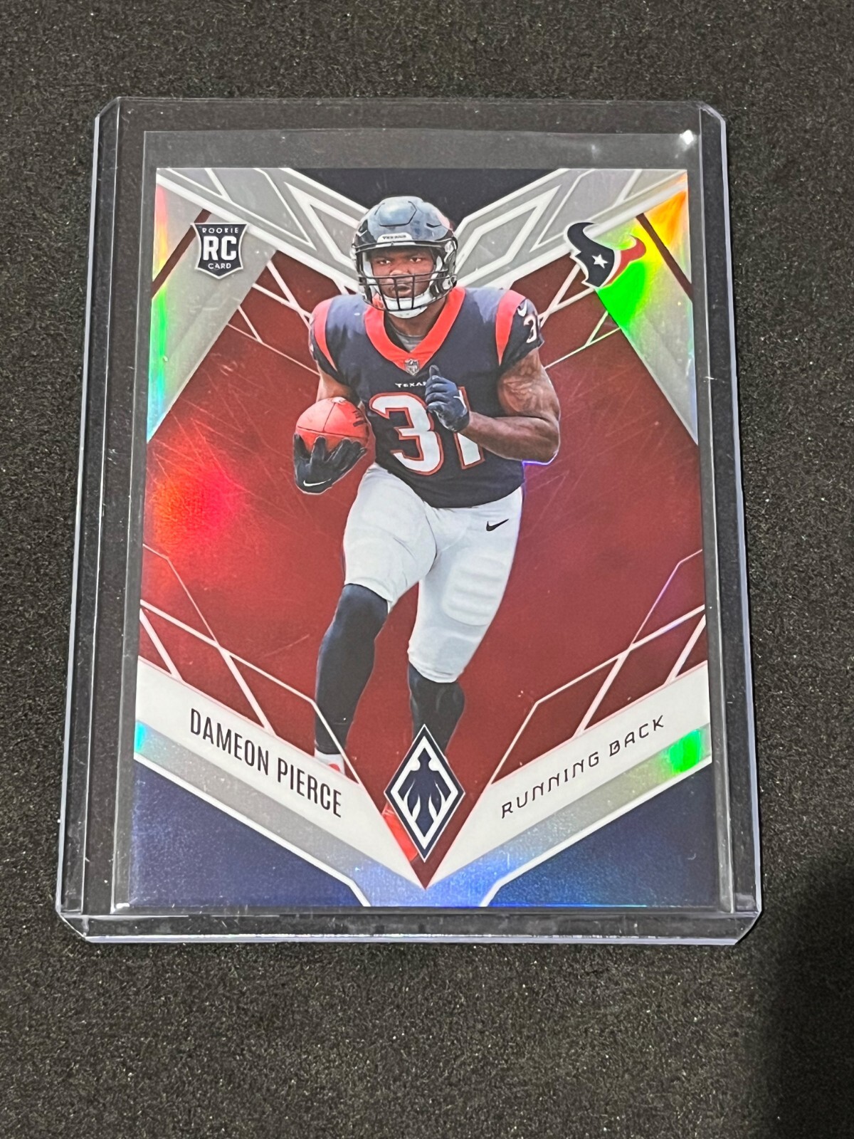 2022 Panini Phoenix Football Dameon Pierce Rookie Red Prizm 249/250 #140 Texans