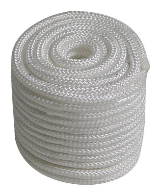 (0,15 EUR/m) Tooltech 60209 PP Seil 12 fach geflochten 4mm 20m - weiß