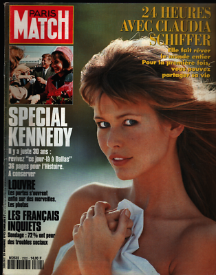Paris Match French Magazine November 25 1993 Claudia Schiffer