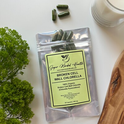 Broken Cell Wall Chlorella Capsules Organic 600 mg
