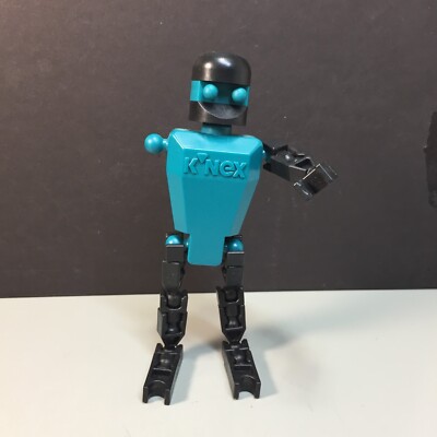 Vintage K'nex Action Figure Teal Robot Man- For Replacement Parts