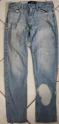 Hollister Jeans Mens Dad 30x32 Blue Skinny Fit Epic Flex Light