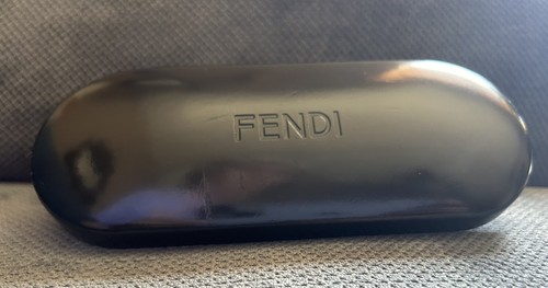 Vintage Fendi Brille Brillengestell 135 Italy Gold Bernstein Rechteckig mit Etui - Bild 9 von 11