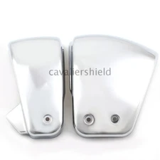 Pair Chrome Battery Side Covers Fit For Harley Softail M8 Breakout Fat Boy FXDR