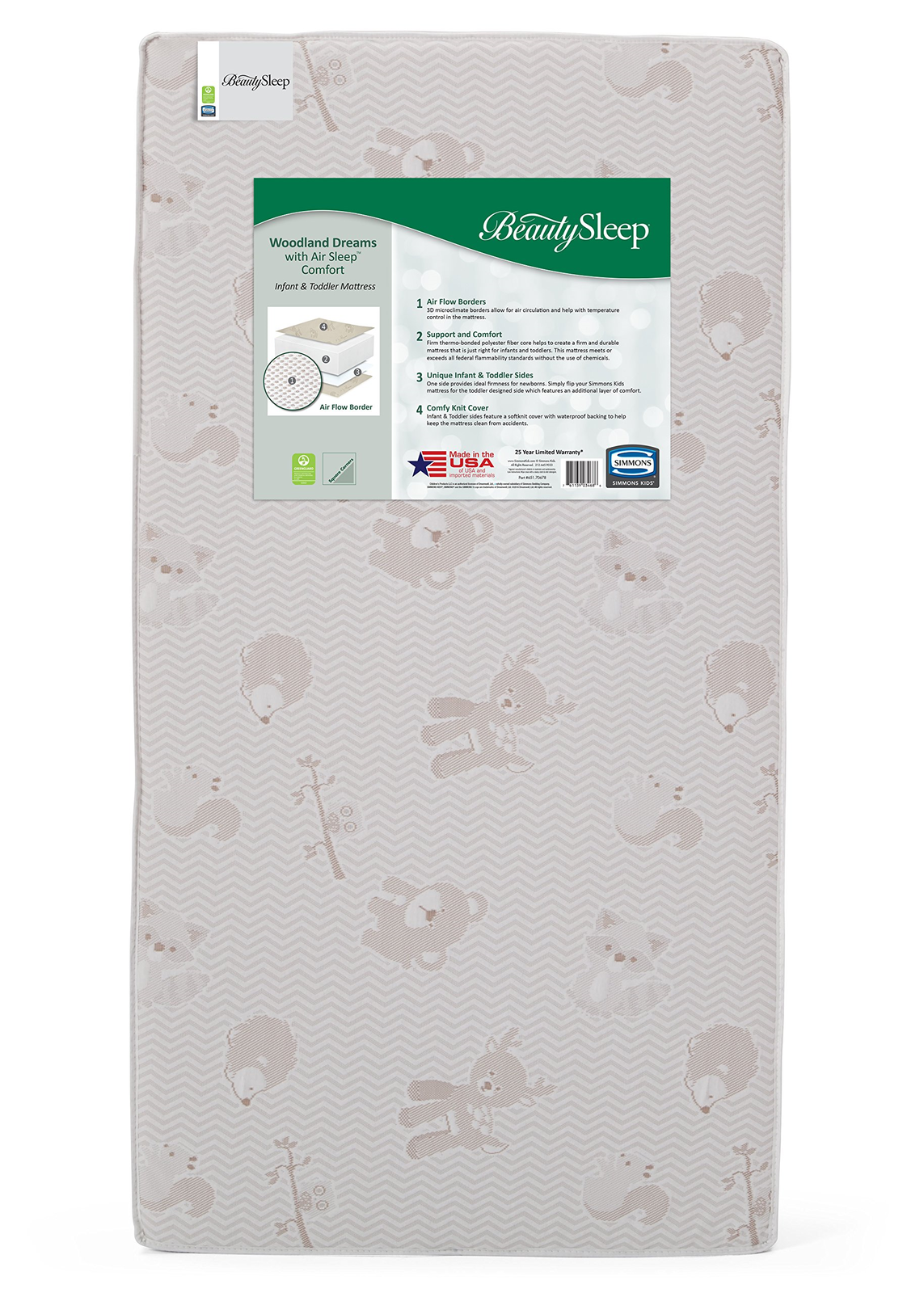 simmons beauty sleep organic crib mattress