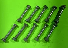 10 PACK SHEAR PINS & NUTS FOR ARIENS 510015, 51001500, FITS JOHN DEEERE AM122156