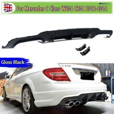 FIT MERCEDES C CLASS C204 W204 C63 STYLE REAR AMG BUMPER DIFFUSER SPLITTER 12-15
