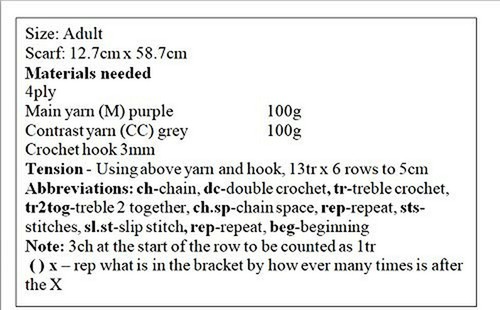 Crochet Pattern for Beret Hat, Scarf and Finger-Less Gloves, CP152 - Picture 5 of 5