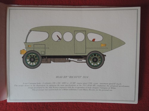 ALFA ROMEO Used Original Set of 7 DEALER Historical Alfa Romeo PRINTS in Folder - Picture 8 of 19