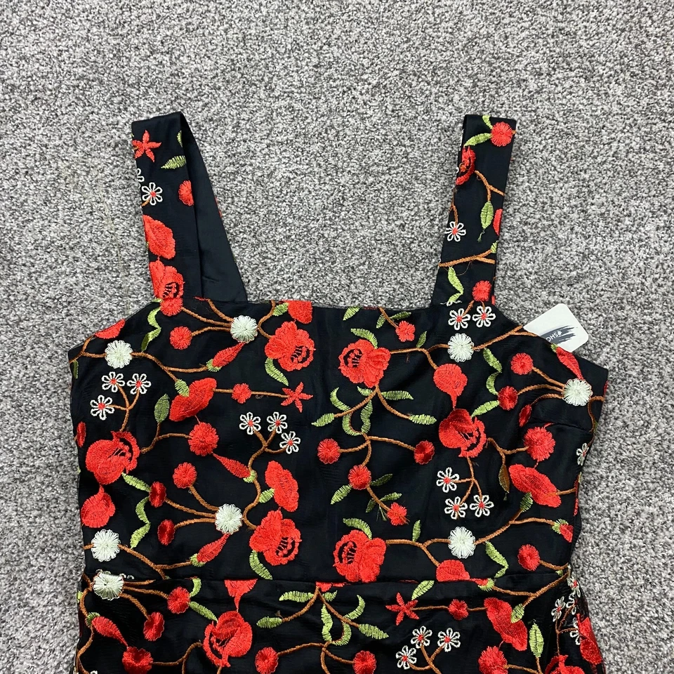 Impresiones Vestido Mujer L Bordado Rosa Amor Rojo Sexy Correa Sin Mangas Foto 4 de 4