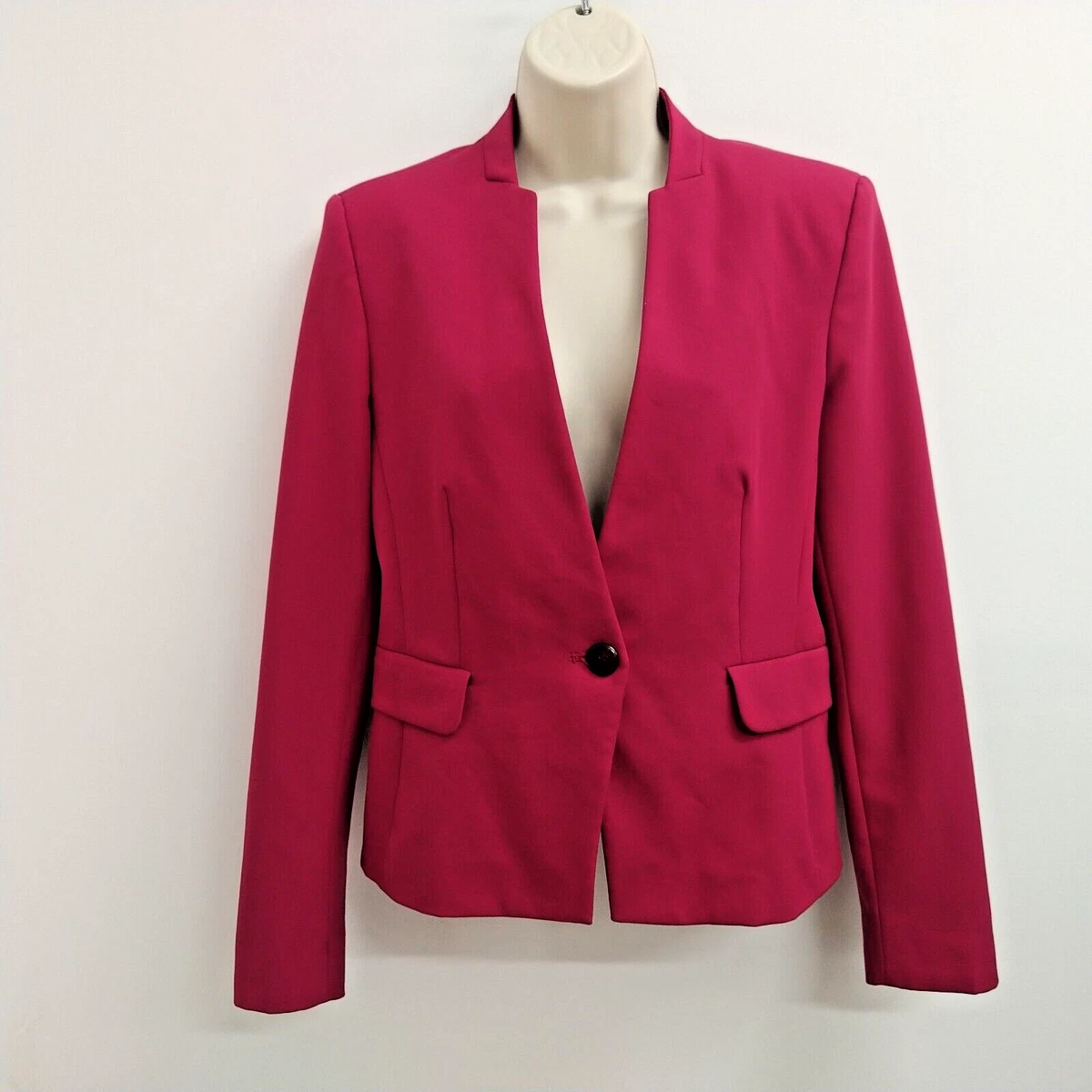 Blazer Zara Red Tweed à Franges - Taille L - Neuf Avec Étiquettes