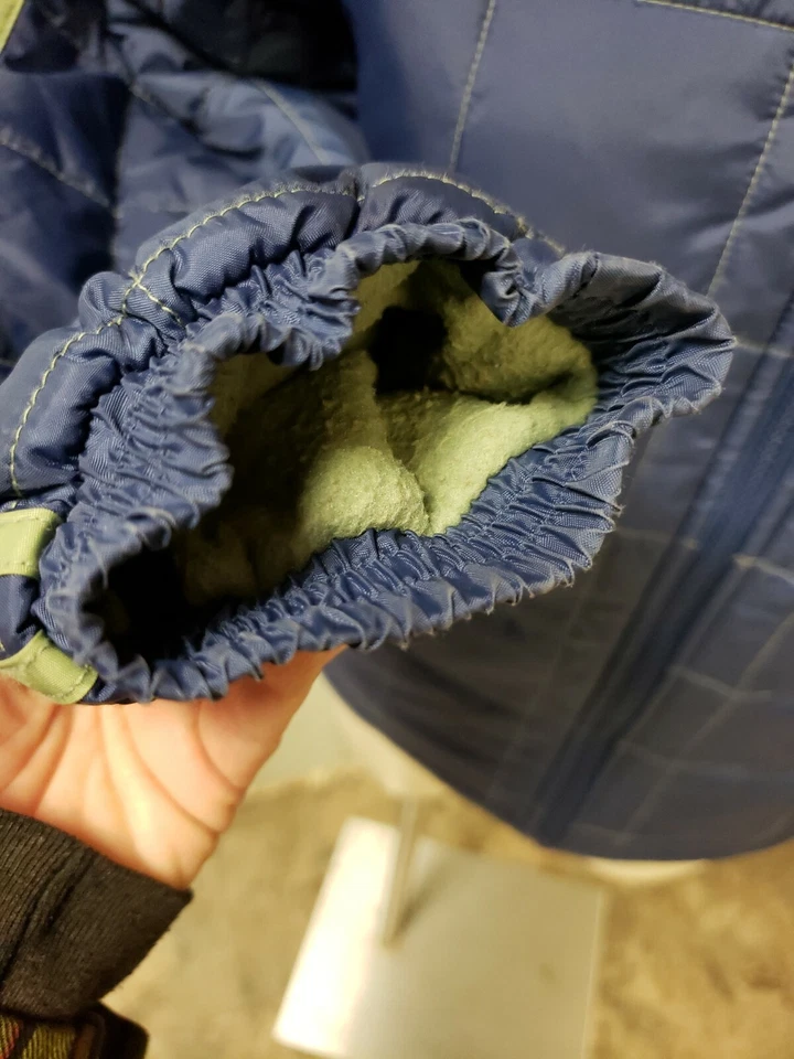 Abrigo con Capucha Cremallera Completa Reversible Adidas Niñas Talla L Bolsillos Azul Verde UNISEX Foto 3 de 4