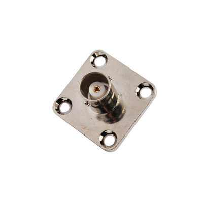 5X BNC female 4 Hole Panel Mount Jack with solder cup wide flange RF Connector