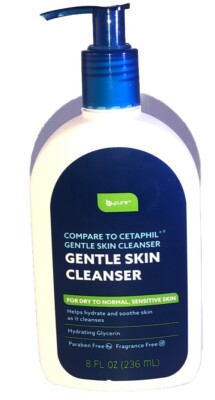 b-pure Fragrance Free Gentle Skin Cleanser for Dry to Normal,Sensitive Skin 8oz