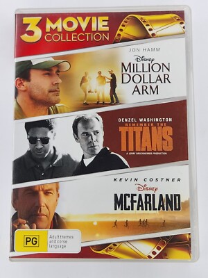 Million Dollar Arm / Mcfarland / Remember the Titans DVD (3-Disc Set) Region 4