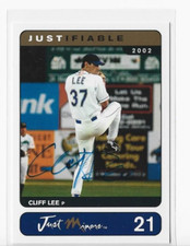 Cliff Lee 2002 Just Minors #21 (157/400) Autograph/Signed Card