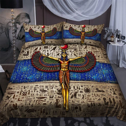 Ancient Egyptian Isis Goddess Bedding Set Duvet Cover Set - Picture 1 of 41