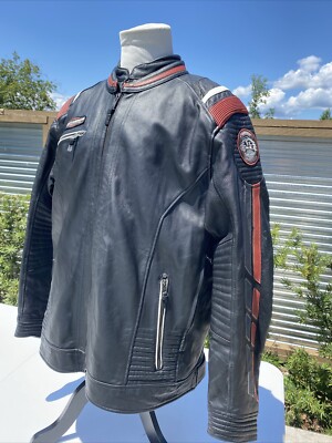 Harley Davidson Men BOXFORD Leather Jacket 3XL 97015-19V | eBay