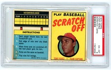1970 Topps Scratch Off TONY PEREZ PSA 6 EX/MT Condition *GRADED SET BREAK*