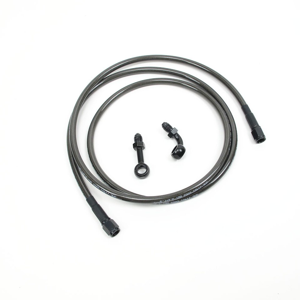 59'' 150cm Black Brake Lines with 90/180 Banjos for Harley Davidson