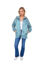 Ladies womens Rain Coat Mac Kagoul Jacket Water Resistant Hood Lightweight S-2XL