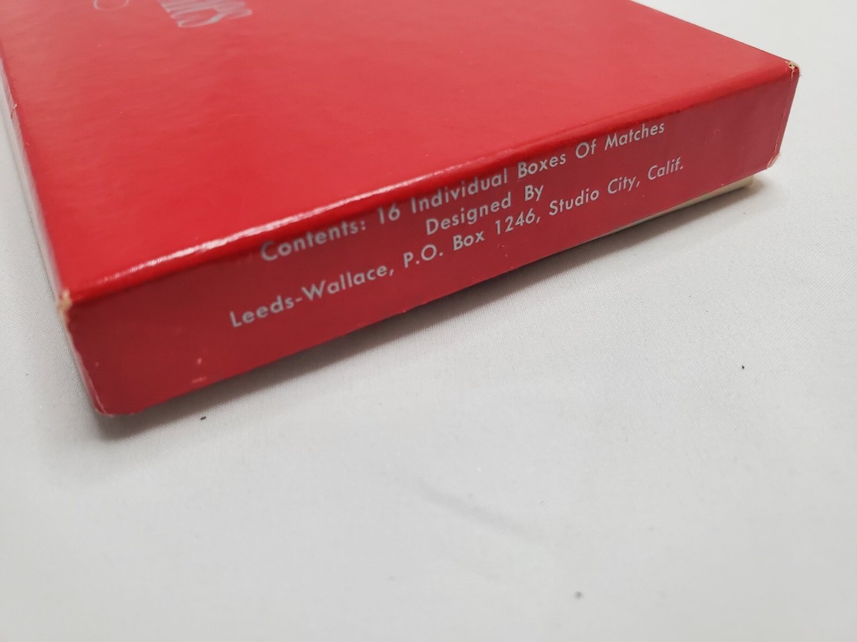 Vintage Leeds-Wallace Decorative Guest Matches 1954 1956 Full Box