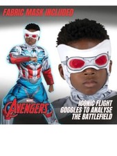 MARVEL Boys Childs Large 12-14 Avengers Captain America Falcon Costume,