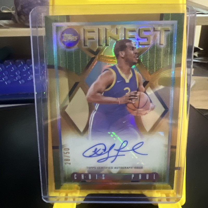 2023-24 Topps Finest Basketball Chris Paul Auto Flashbacks Gold 28/50