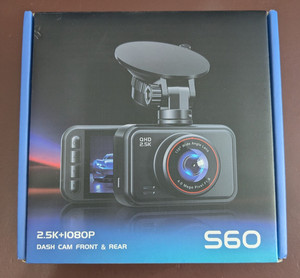 2025 E-Yeeger S60 2.5K Dual Dash Camera 2 inch IPS Screen, 32GB Card G-sensor
