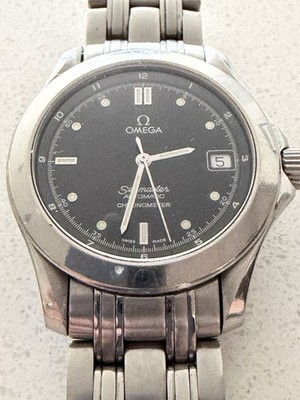 OMEGA Seamaster Automatic Chronometer Black Dial Date Steel Bracelet 36mm