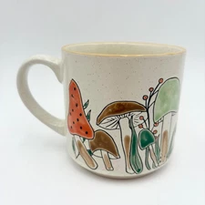 Mushroom Coffee Mug, Cottagecore Ceramic Cup, Spectrum Designz Speckled 16oz