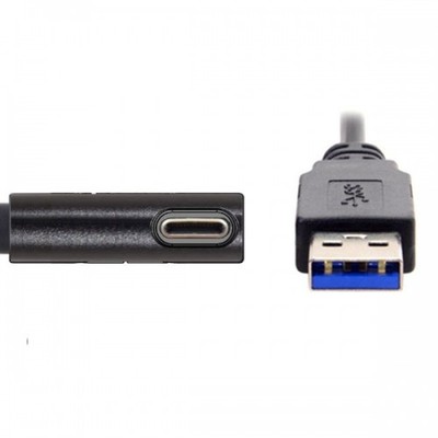 System-S 5M USB 3.0 A (Male) zu USB Typ C 3.1 (Male) Kabel 90 Grad Gewinkelt
