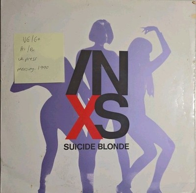 INXS Suicide Blonde Vinyl Record VG/G+ INXS 1412 1990