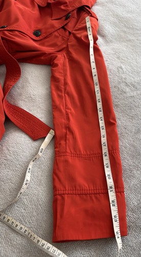 Karen Millen England Red Double Breasted Belted Trench Coat Jacket Size UK 16 - Picture 7 of 11