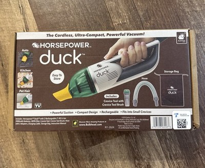 Horsepower DUCK Vacuum w/Crevice Tool & Brush, Hose, & Storage Bag OPEN BOX