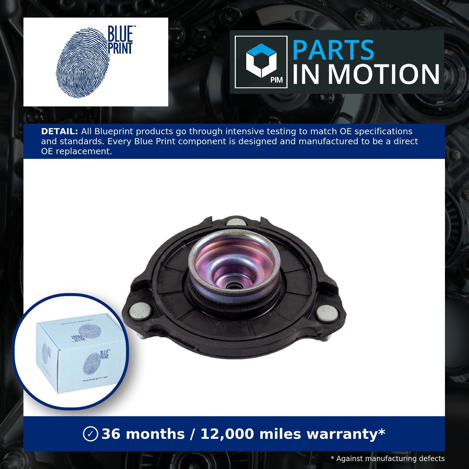 Shock absorber cushion Front Axle Left Rubber/Metal ADBP800205 BLUE PRINT - Image 5